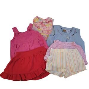 Lot of Baby Girl Clothes 12–18M Mixed Brands Vintage to Modern Dresses Shorts